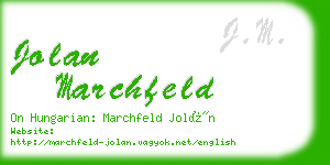 jolan marchfeld business card